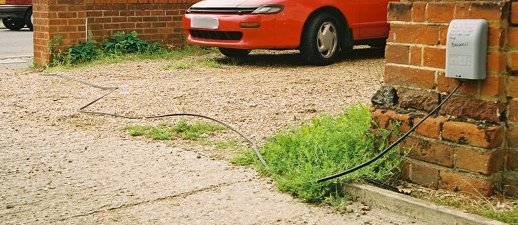 NTL cable laid on surface of ground