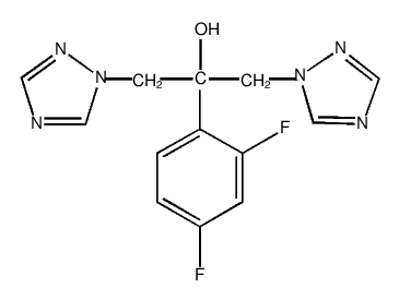 Structural formula of diflucan