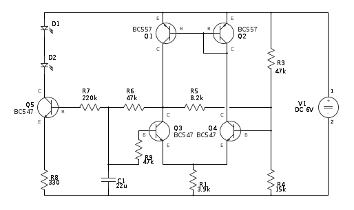 Circuit diagram of equoid oscillator