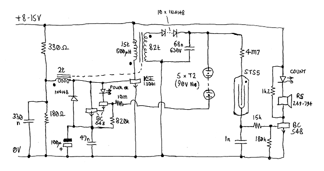 Geiger counter circuit diagram