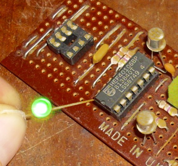 World's simplest logic probe: an LED