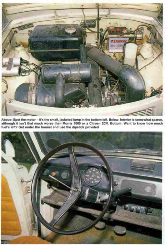 Trabant: underbonnet and interior