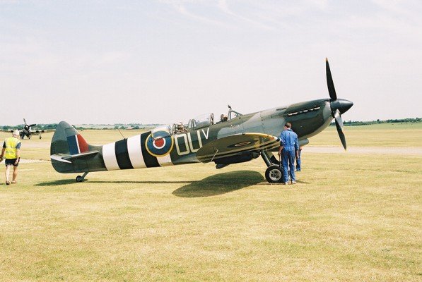 Two-seat Spitfire on the ground