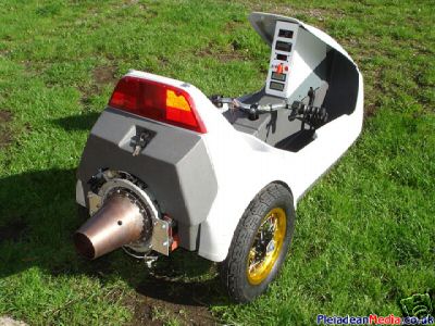 Sinclair C5 with turbojet engine