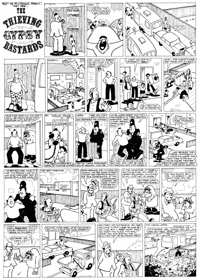 The Thieving Gypsy Bastards cartoon from Viz