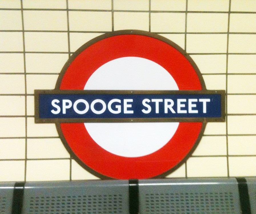 Spooge Street station roundel, London Underground